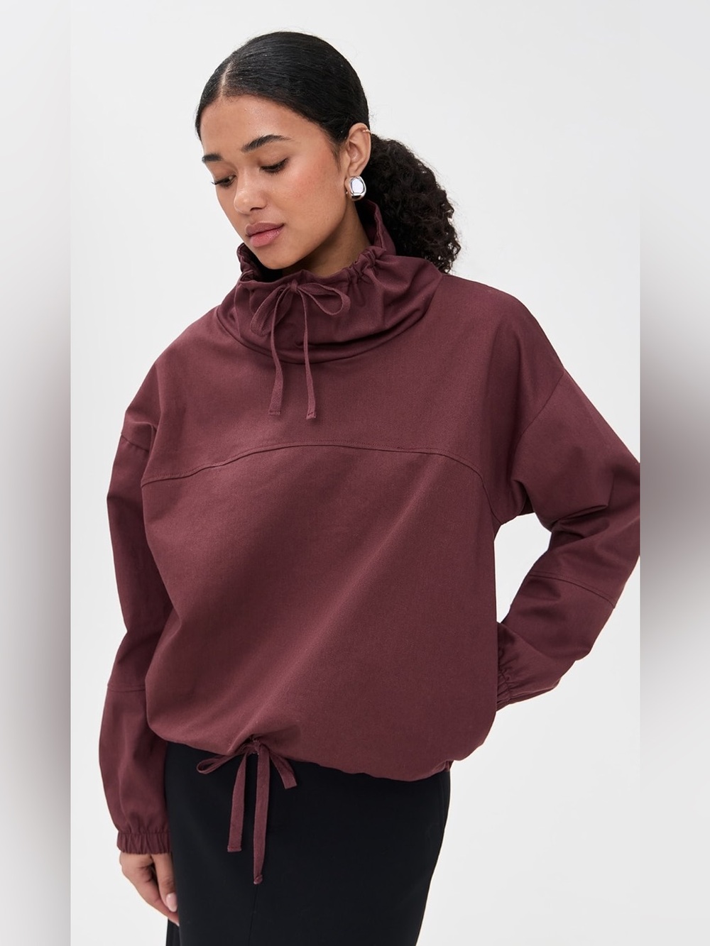 New Le Bop Carson Anorak Funnel-Neck Drawstring Pullover - size xsmall